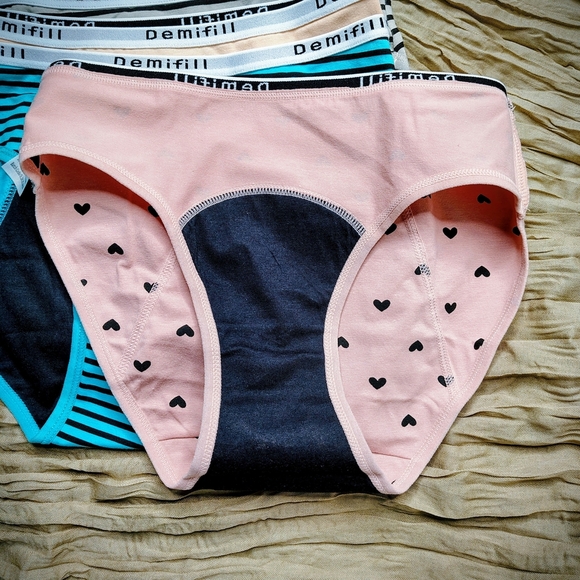 Demifill 6 Pack Assorted Period Brief Underwear Girls Size Small 10-12 Years New - Picture 3 of 10
